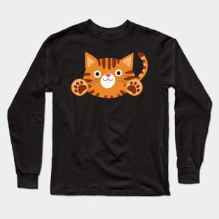 Cute Tiger Cat Hugging You Long Sleeve T-Shirt